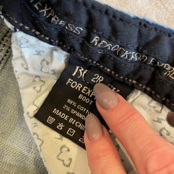 Rerock for Express size 2 shortened inseam 27 light wash boot leg - Picture 7 of 10